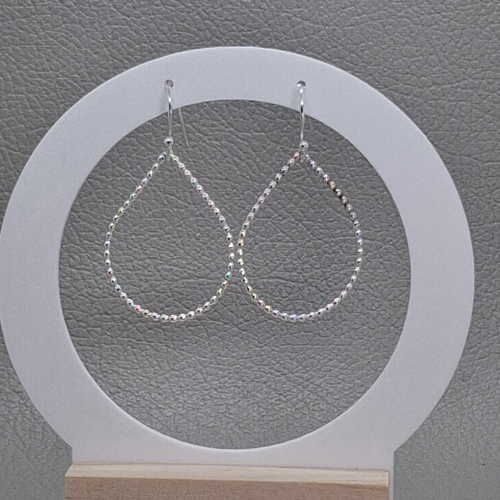 Organic Beaded Drop Earrings | Sterling Silver