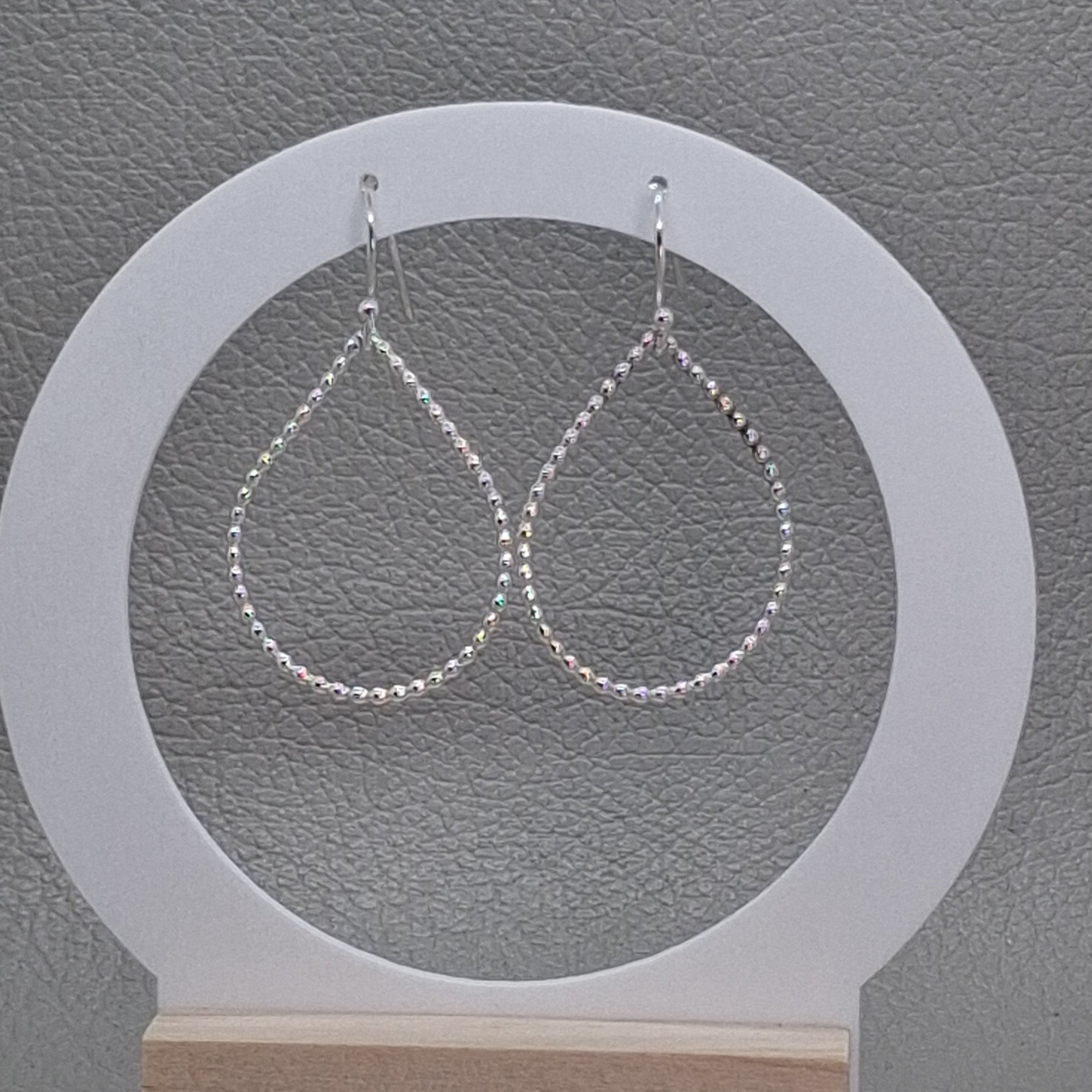 Organic Beaded Drop Earrings | Sterling Silver