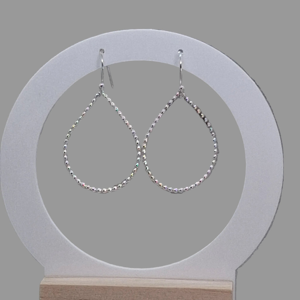 Organic Beaded Drop Earrings | Sterling Silver