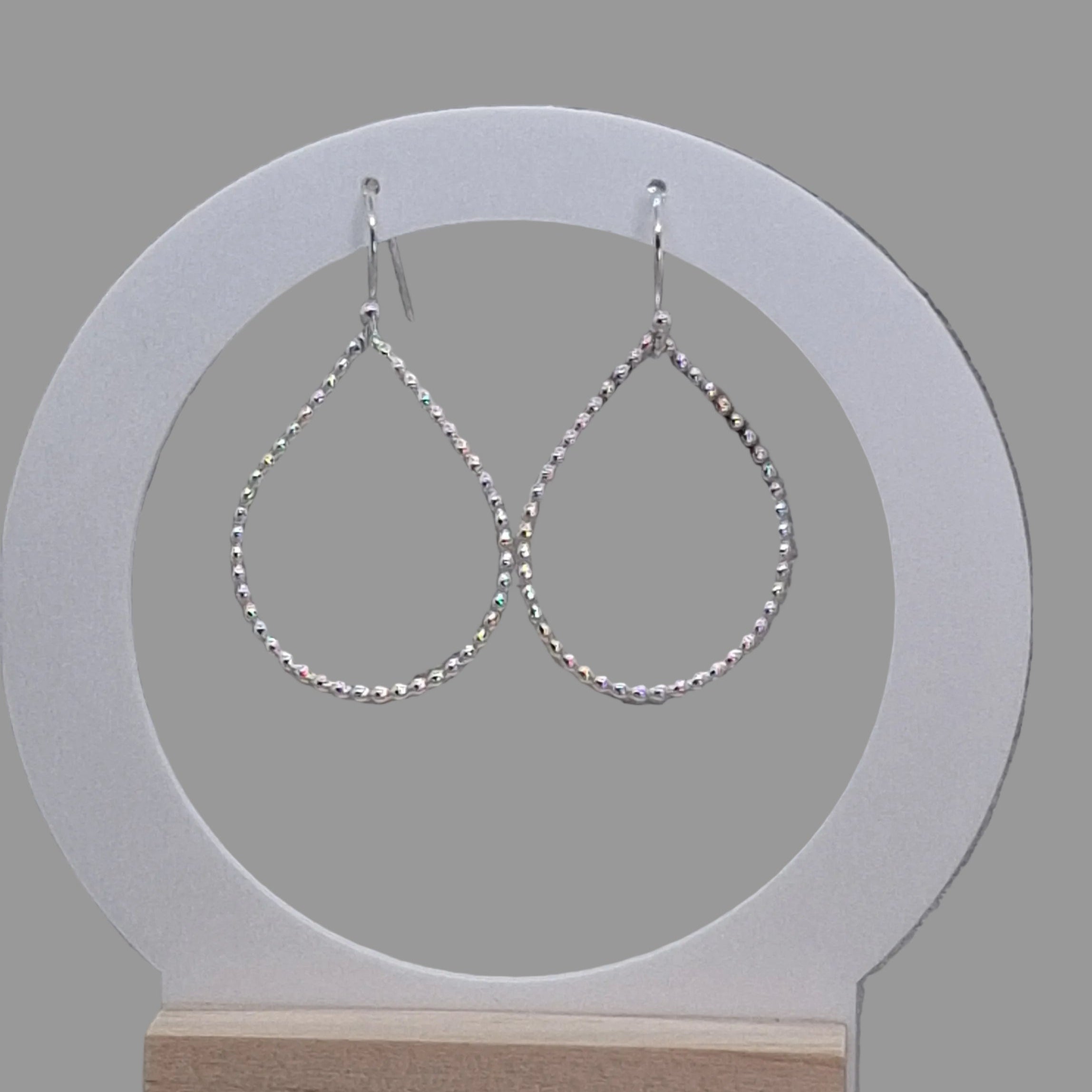 Organic Beaded Drop Earrings | Sterling Silver