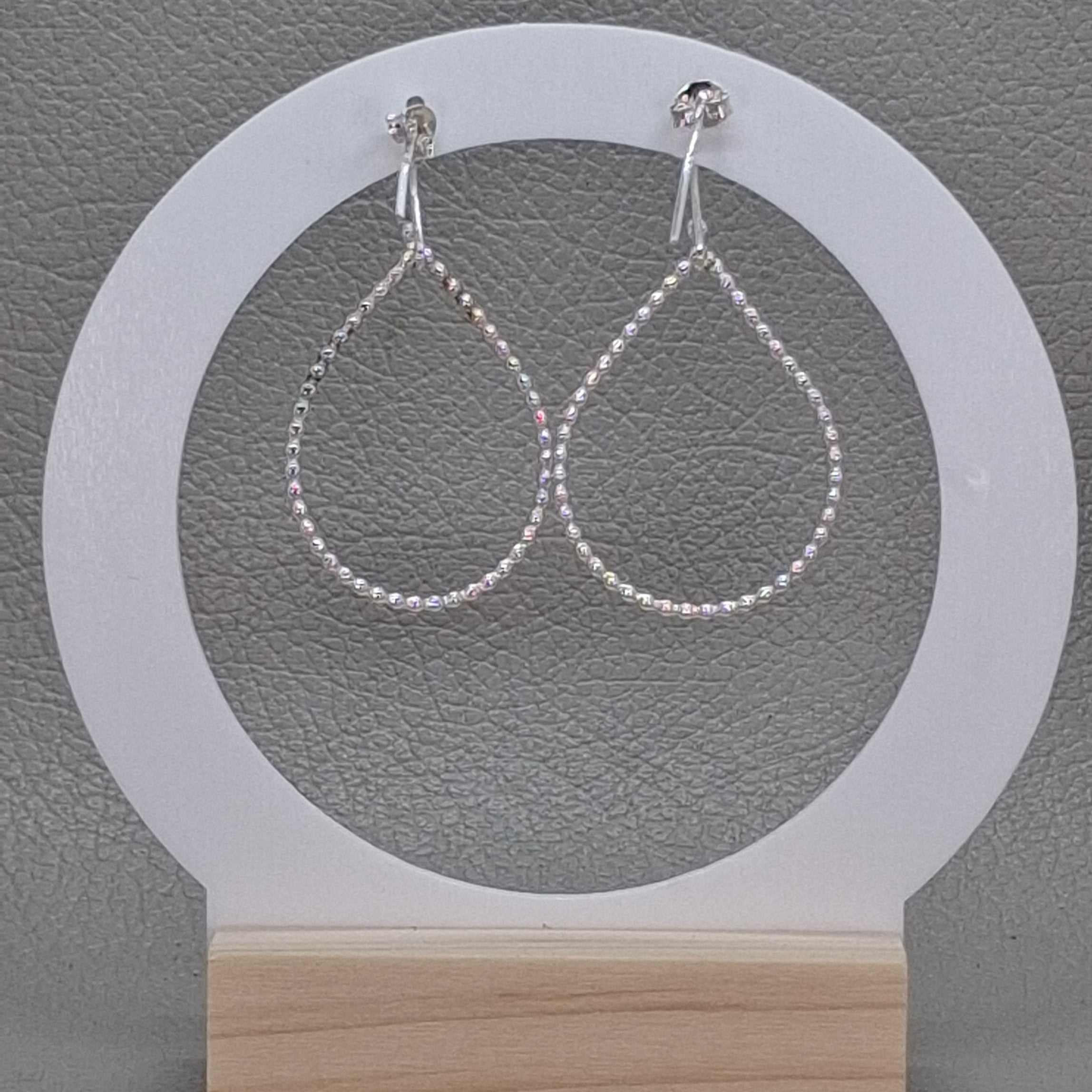 Organic Beaded Drop Earrings | Sterling Silver