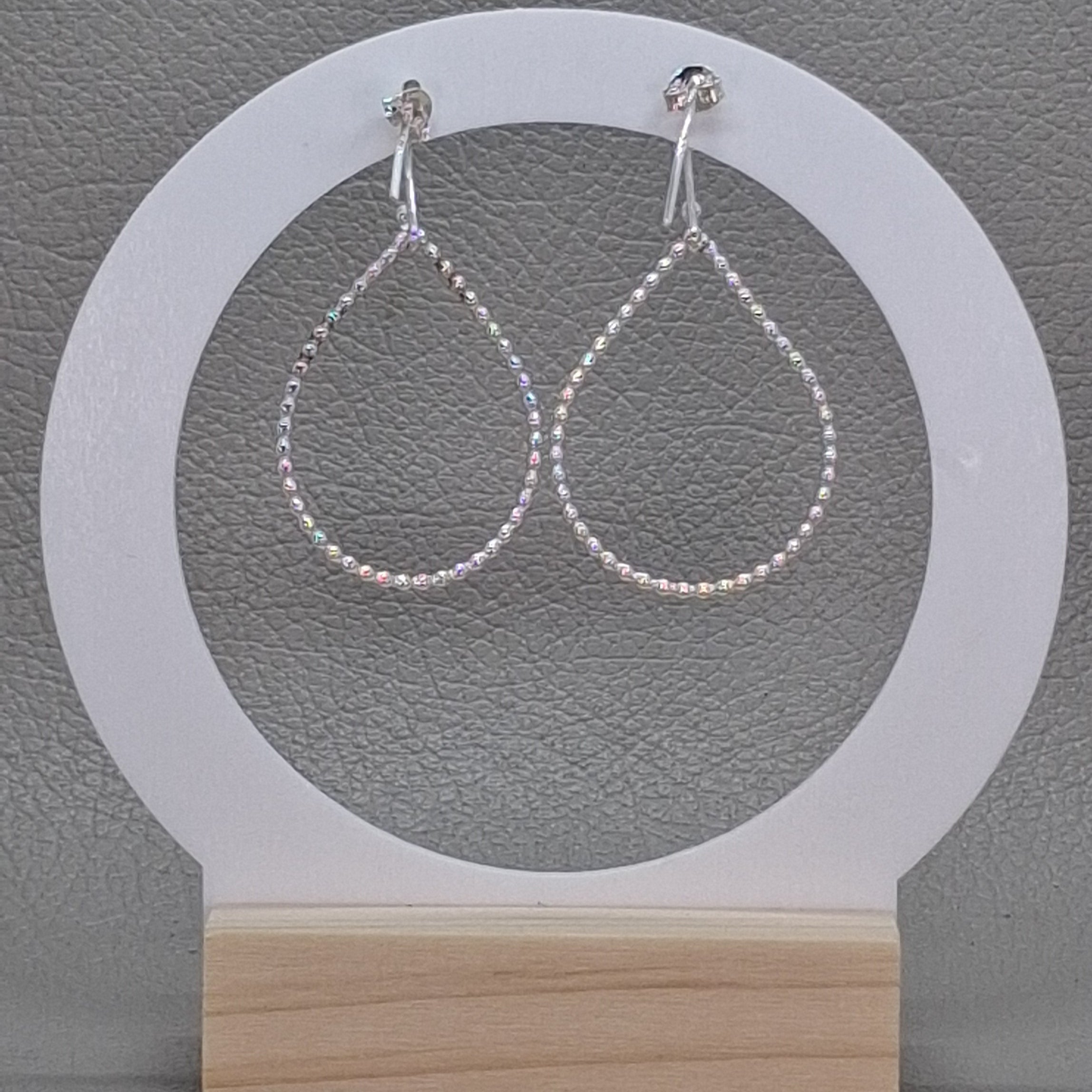 Organic Beaded Drop Earrings | Sterling Silver