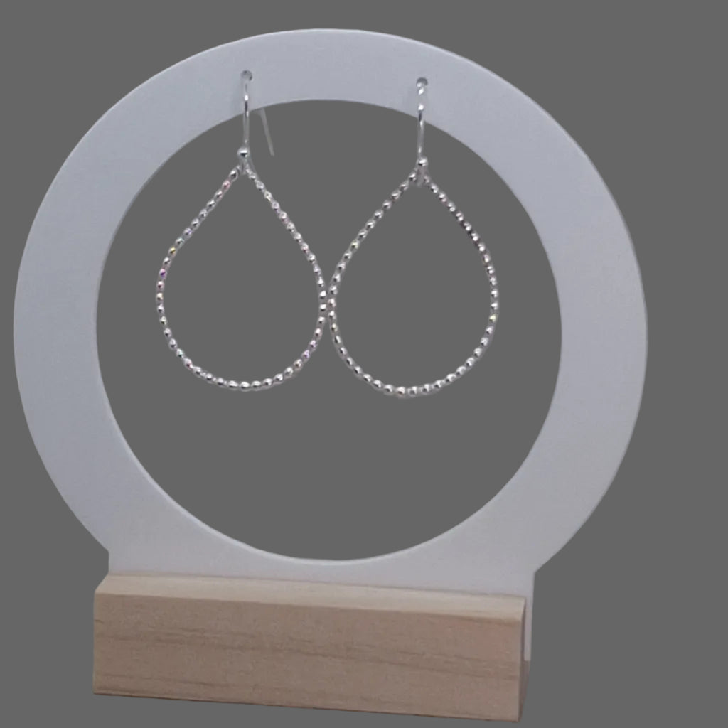 Organic Beaded Drop Earrings | Sterling Silver