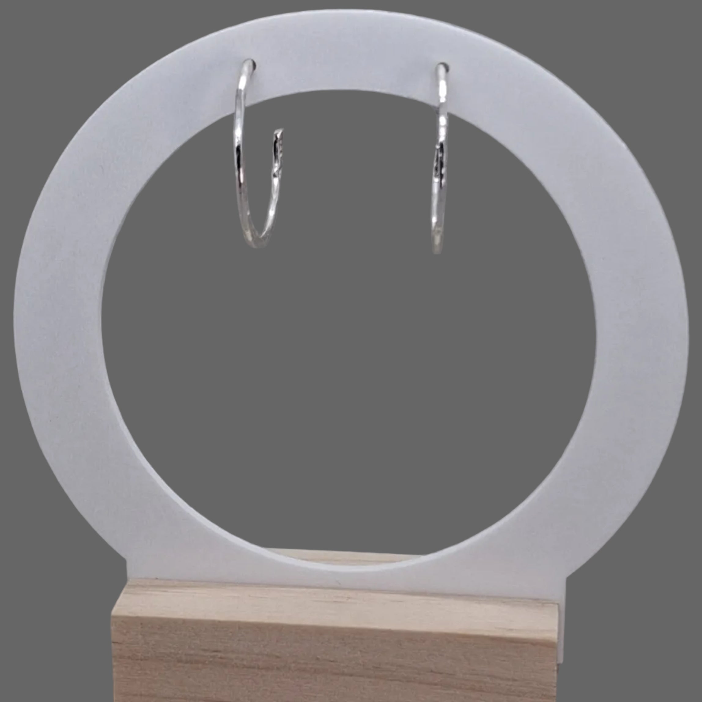 Hammered Hoop Earrings | Sterling Silver