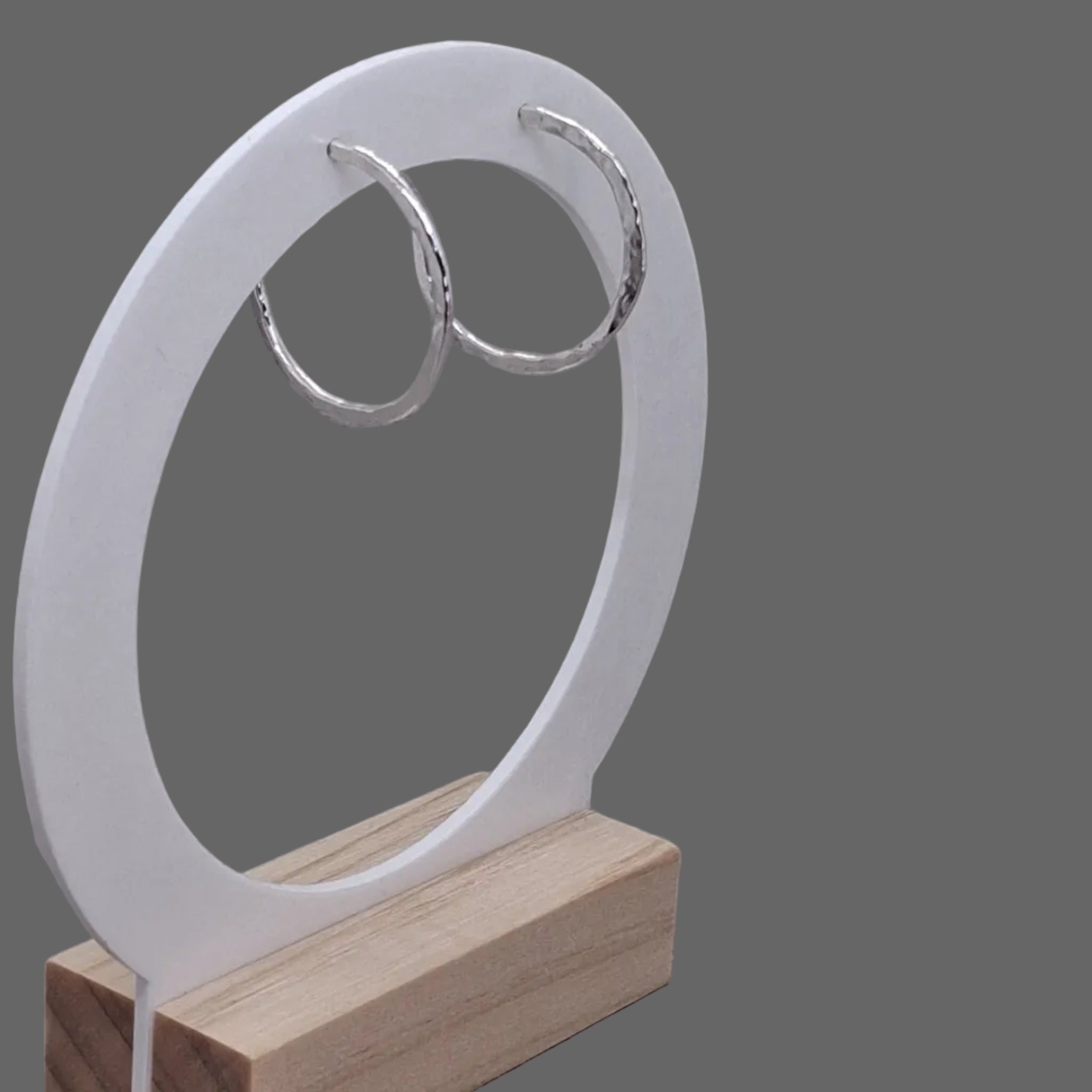 Hammered Hoop Earrings | Sterling Silver