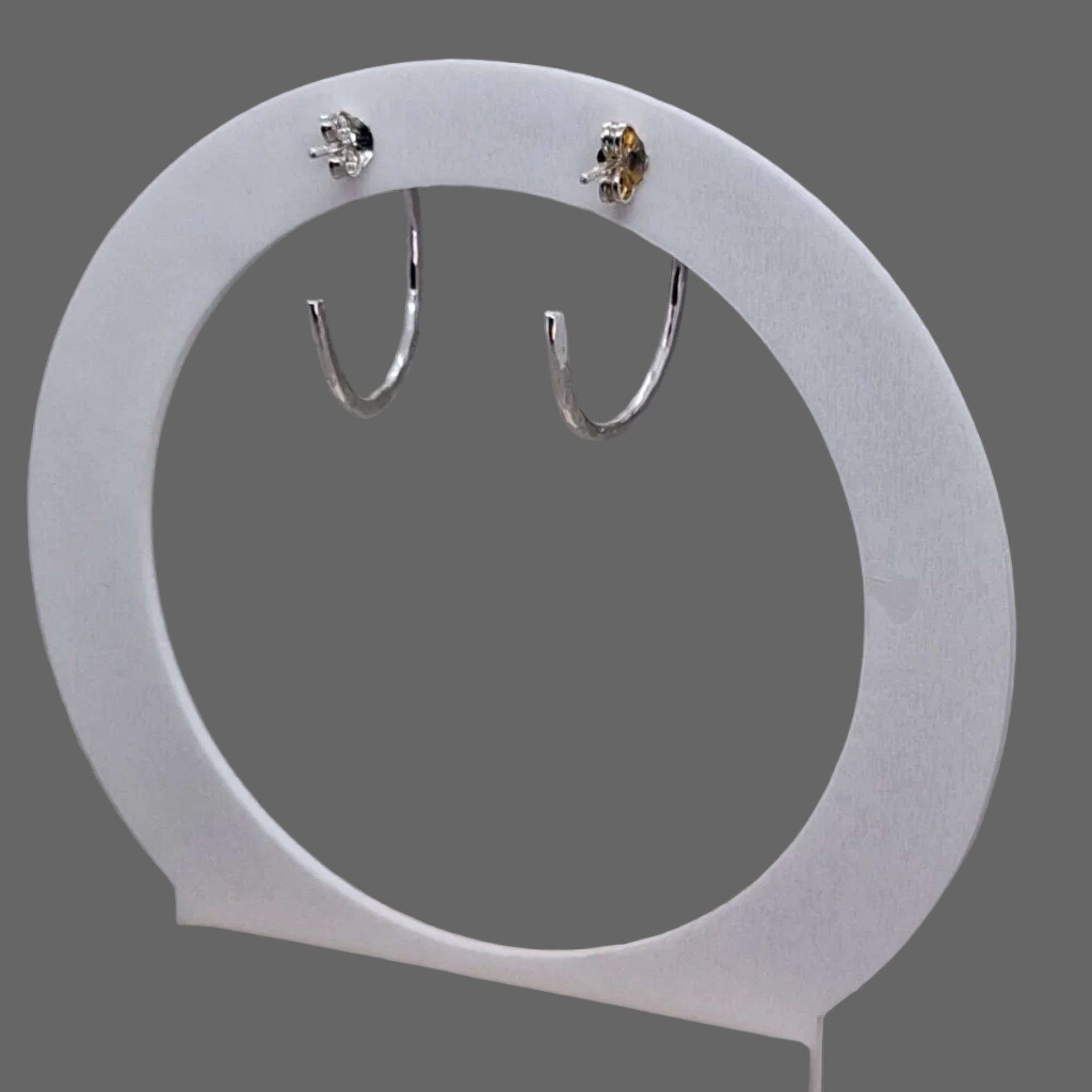 Hammered Hoop Earrings | Sterling Silver