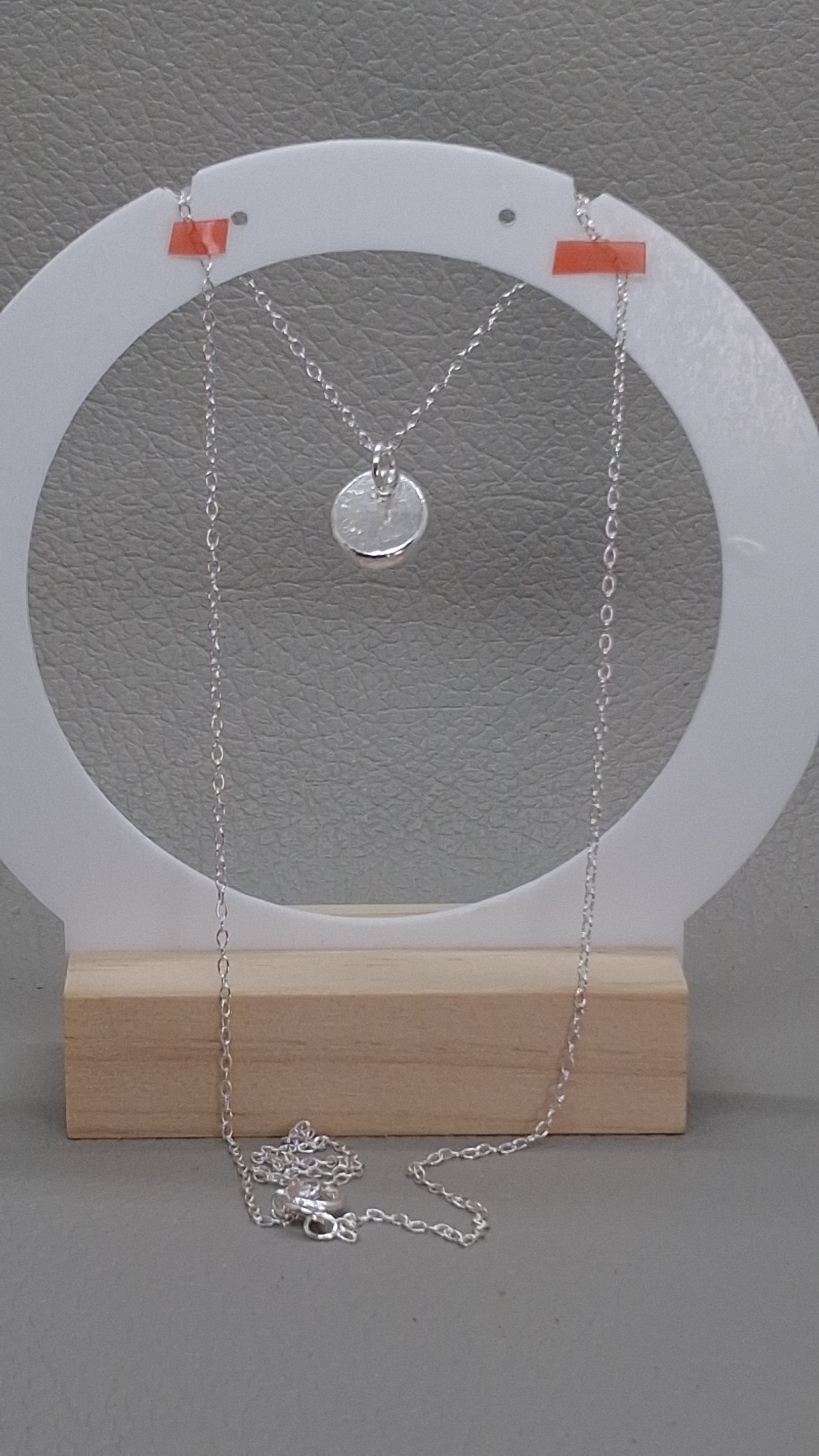 Organic Pebble Pendant | Large | Recycled Sterling Silver