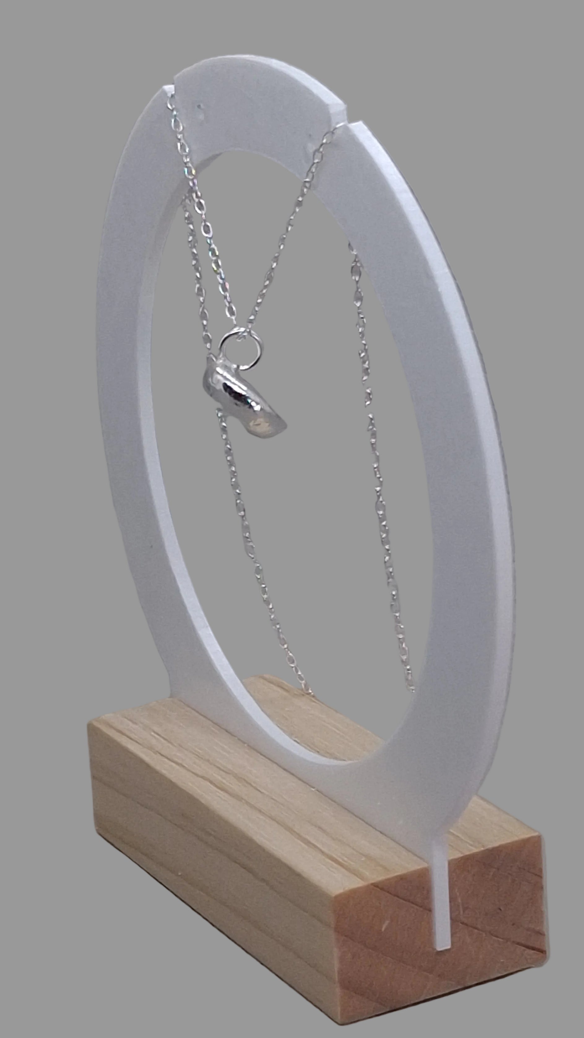 Organic Pebble Pendant | Large | Recycled Sterling Silver