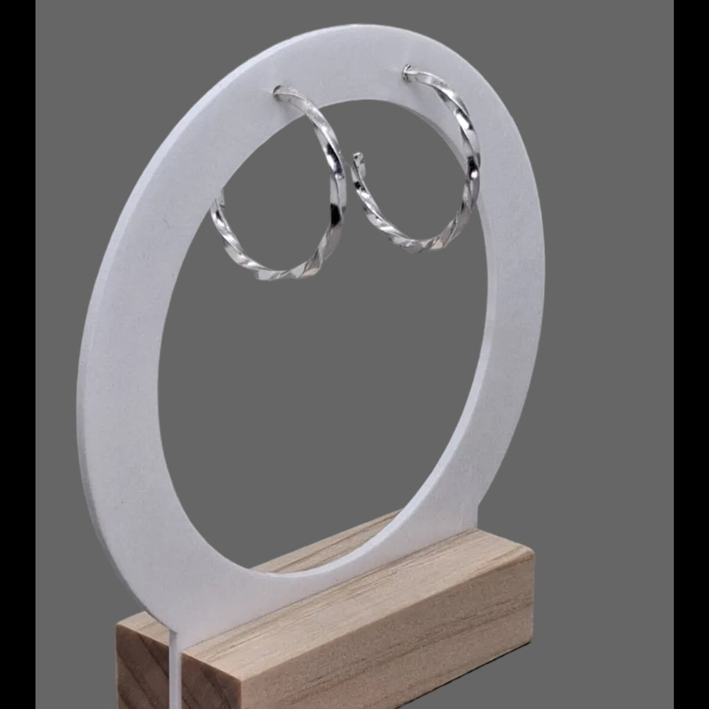 Twisted Hoop Earrings | Sterling Silver