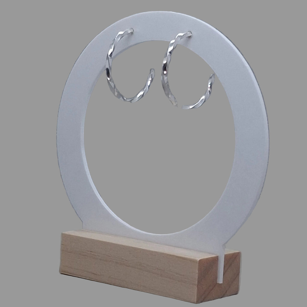 Twisted Hoop Earrings | Sterling Silver